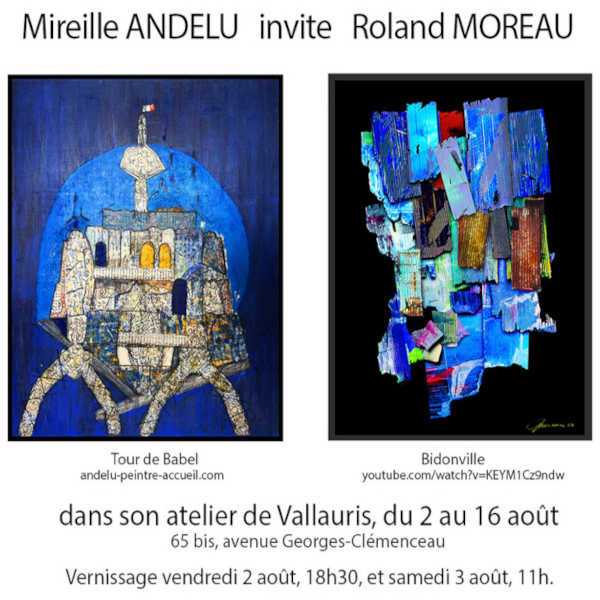 Mireille Andelu invite Roland Moreau à Vallauris